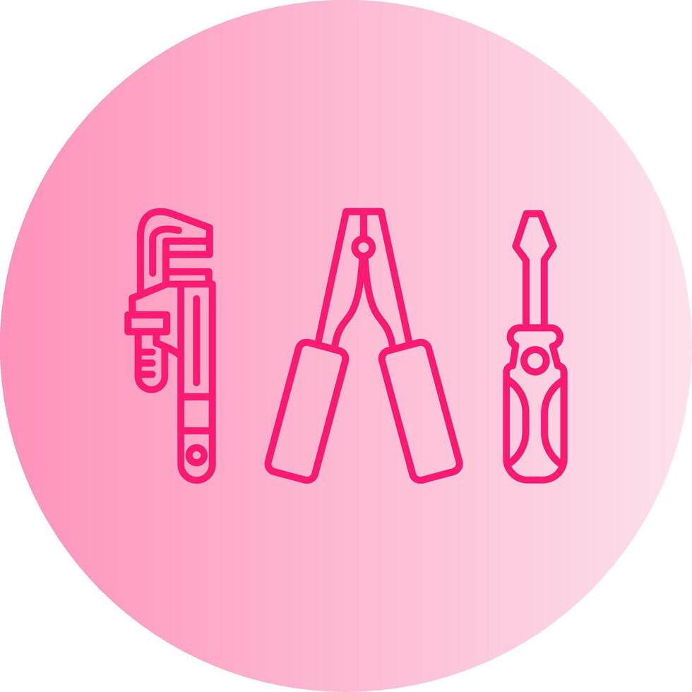 Repair Kit Gradient Circle Icon vector