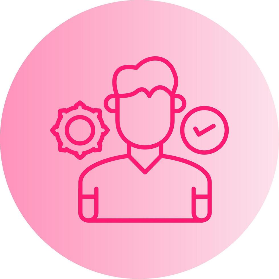 Coach Gradient Circle Icon vector