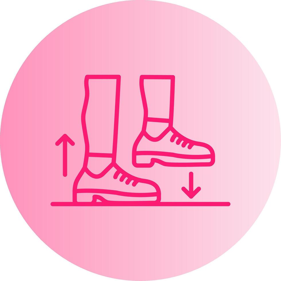 Step Gradient Circle Icon vector