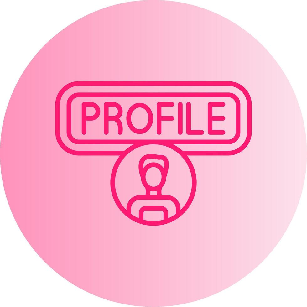User Profile Gradient Circle Icon vector
