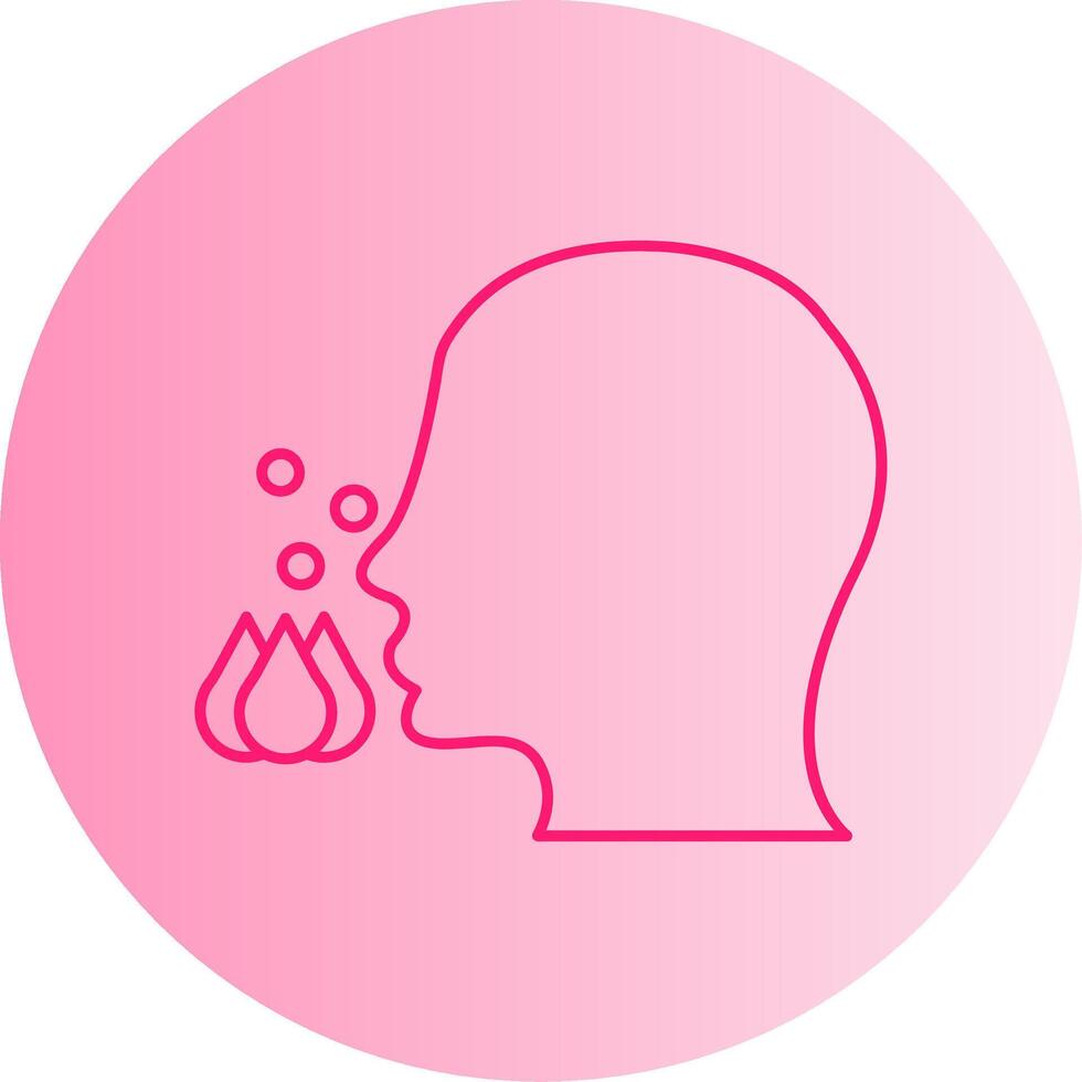 Pollen Allergy Gradient Circle Icon vector