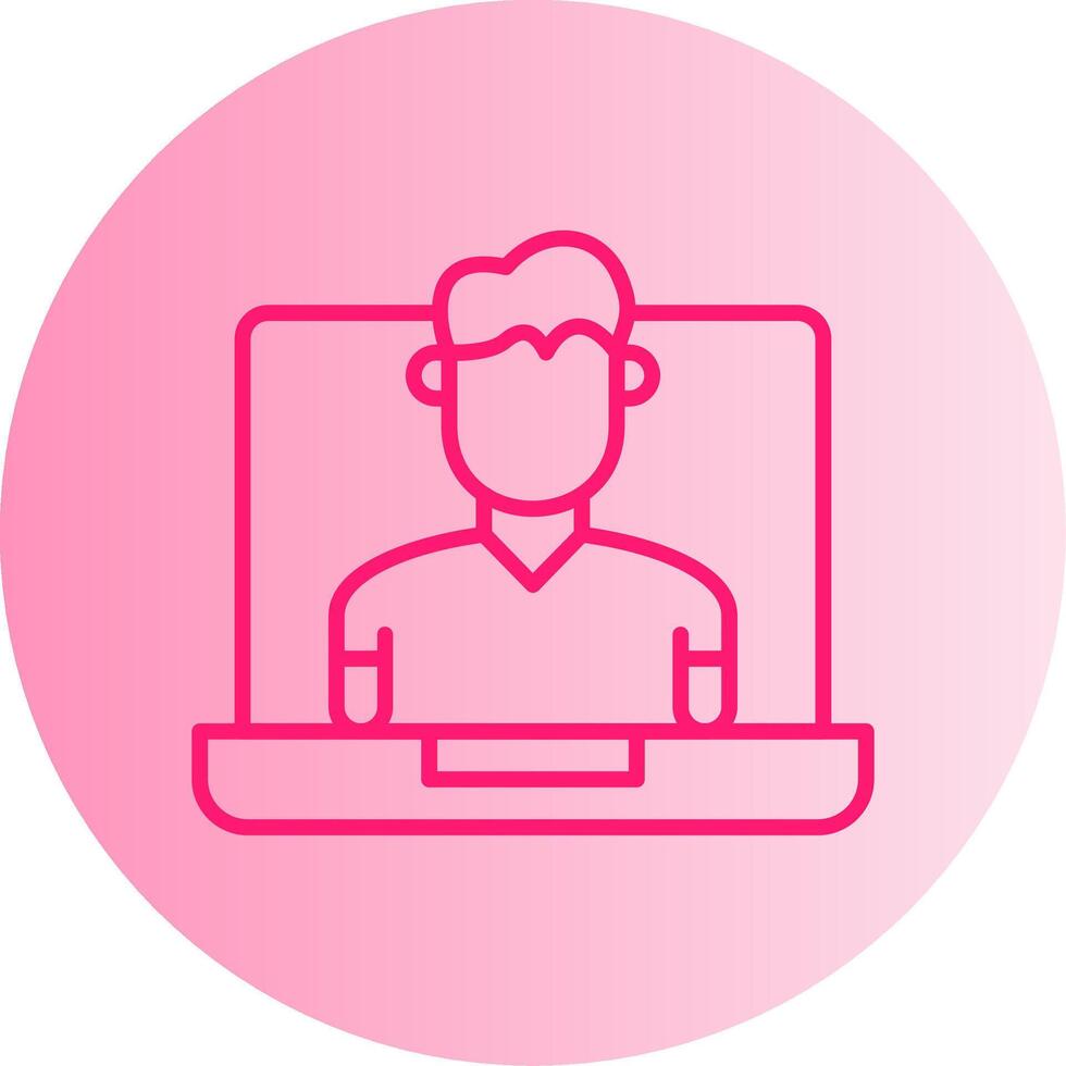 OnGradient Circle Coach Gradient Circle Icon vector