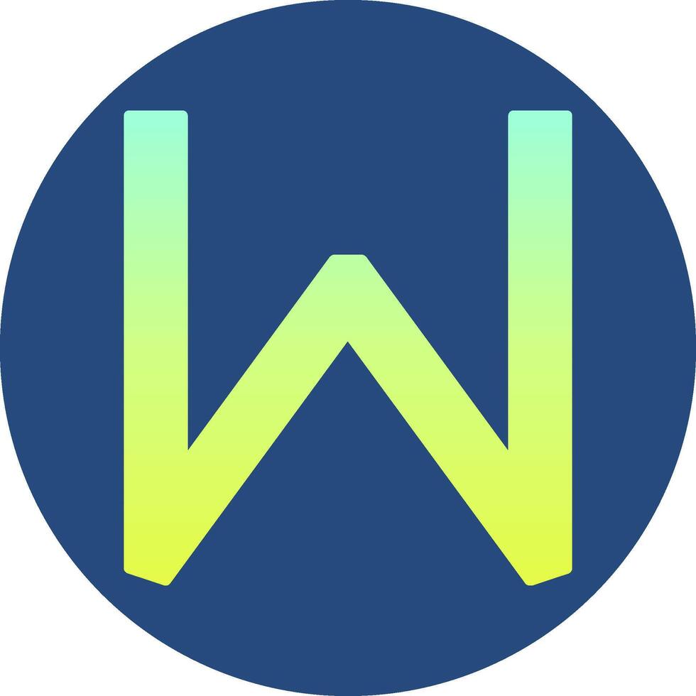 Capital W Icon vector