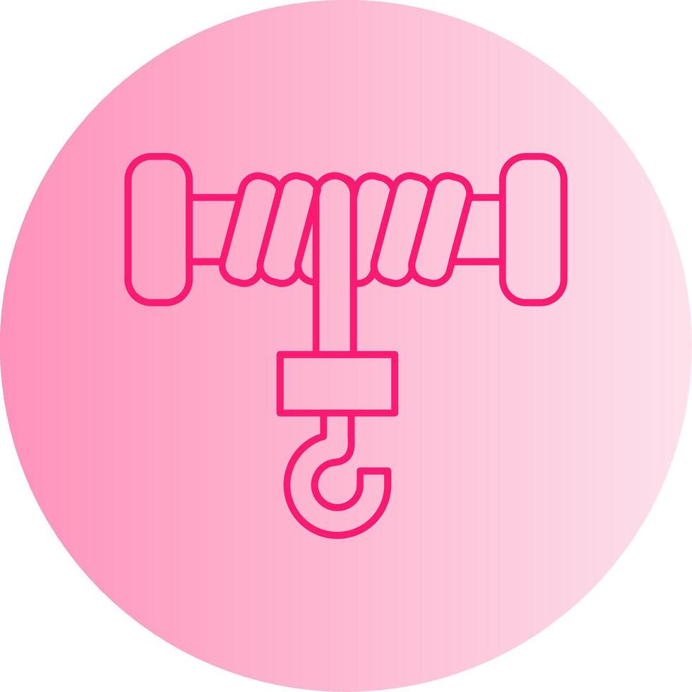 Hoist Gradient Circle Icon vector