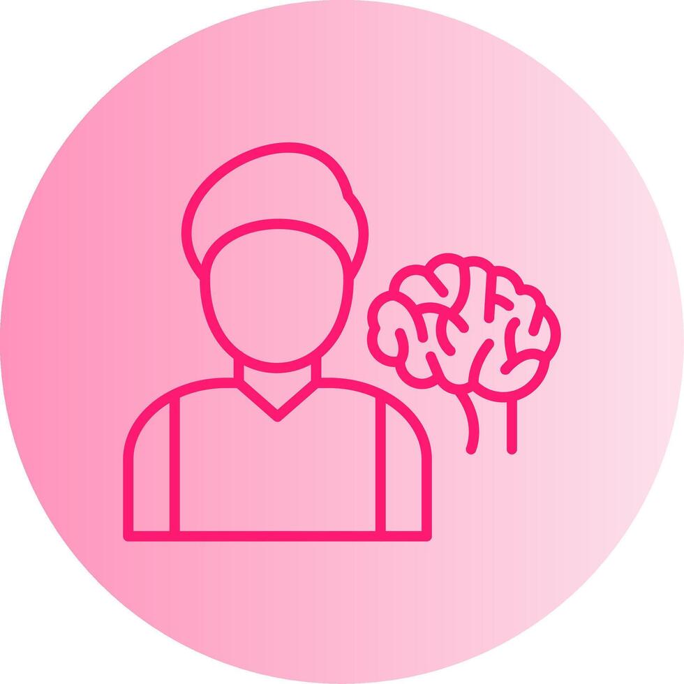 Neurologist Gradient Circle Icon vector