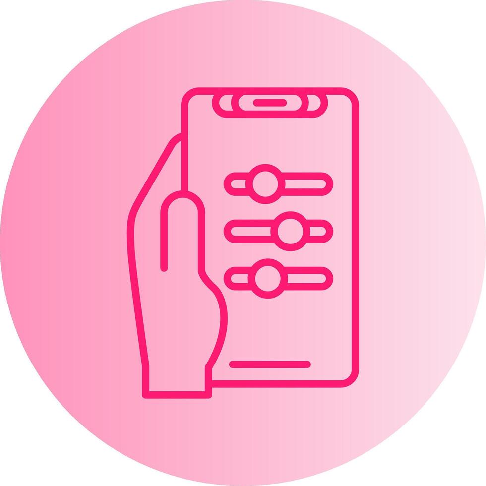 Settings Gradient Circle Icon vector