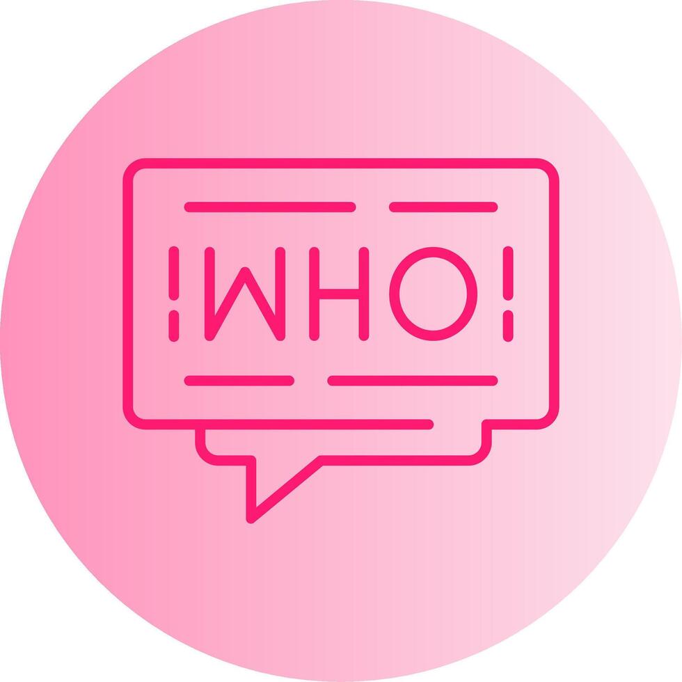 Who Gradient Circle Icon vector