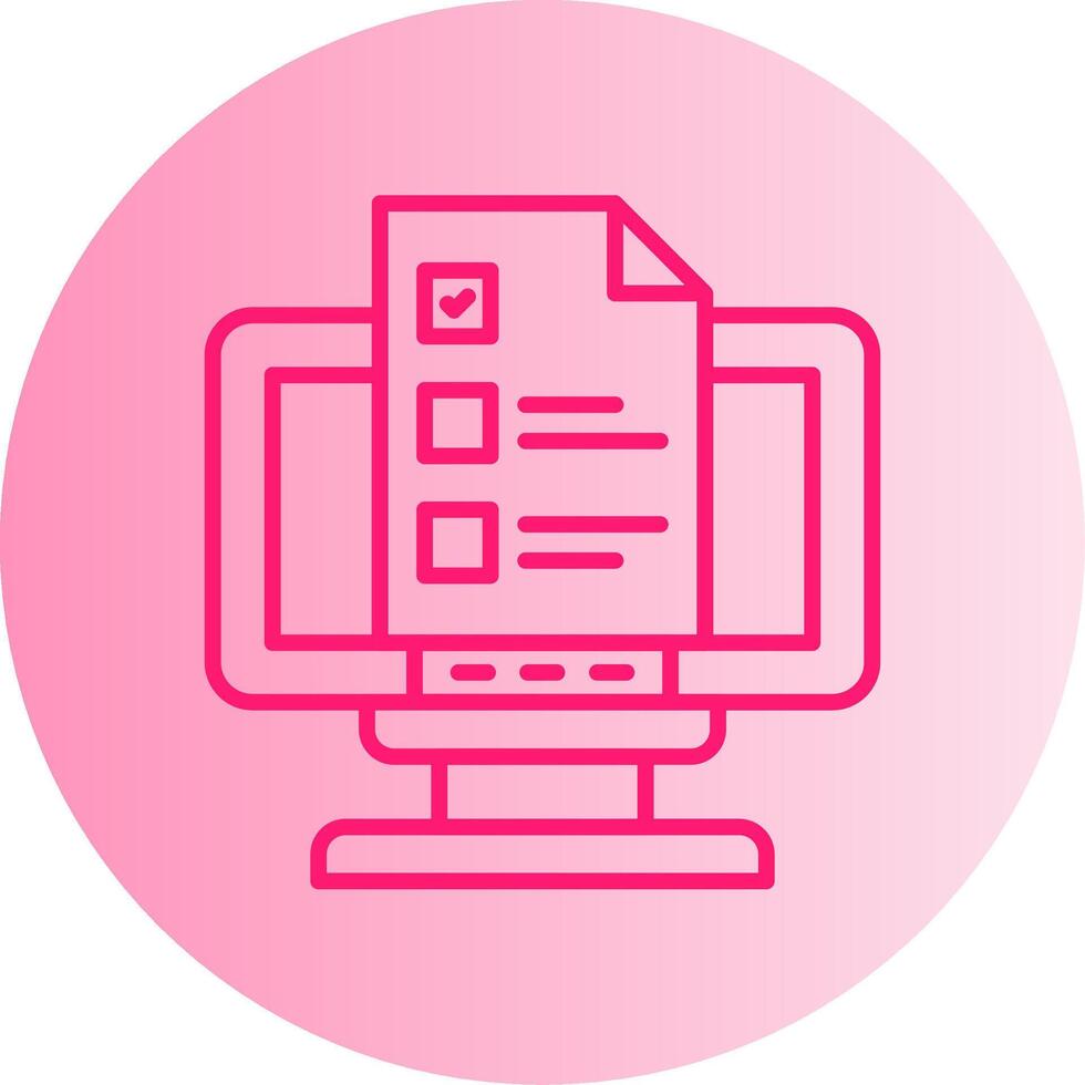 Brief Gradient Circle Icon vector