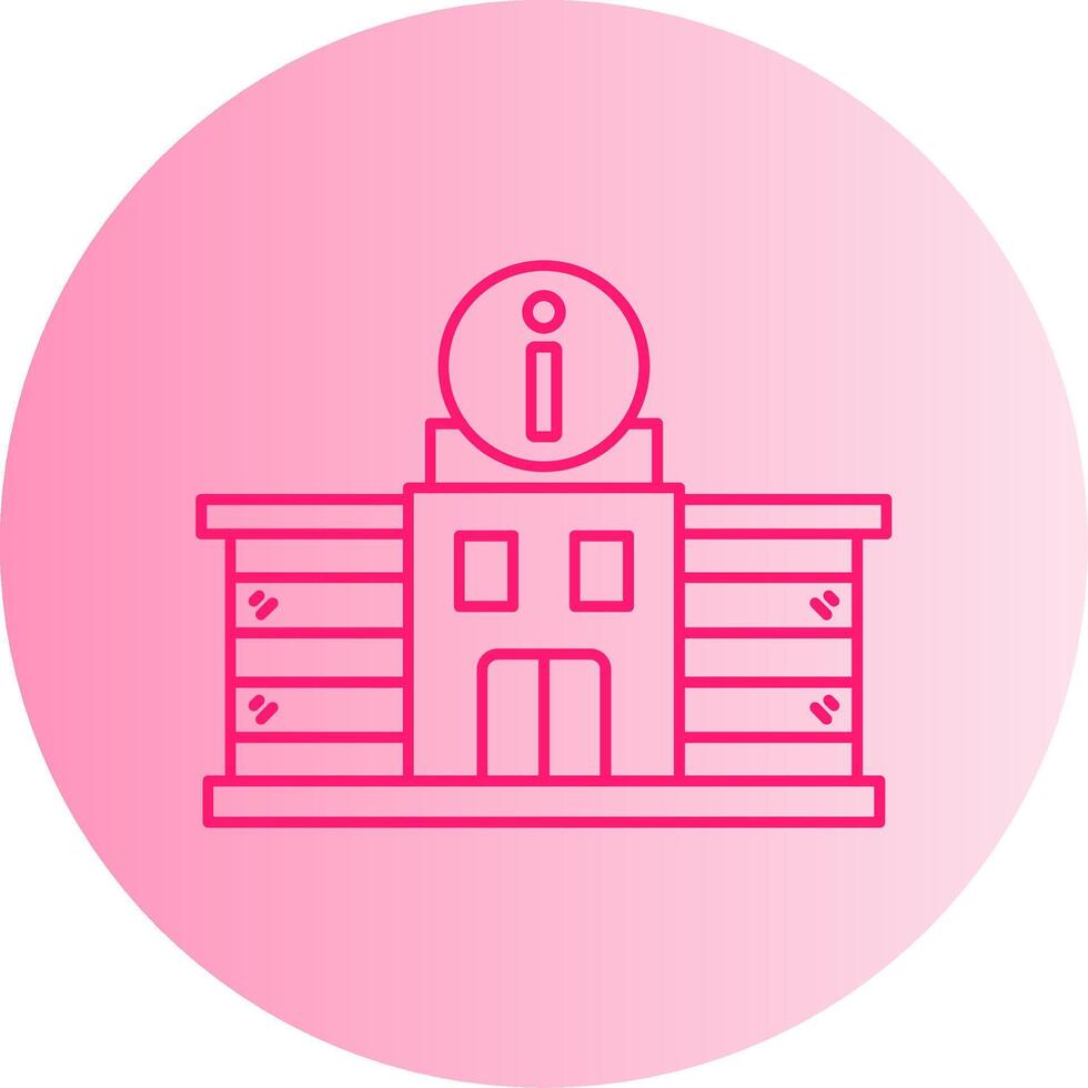 Information Center Gradient Circle Icon vector