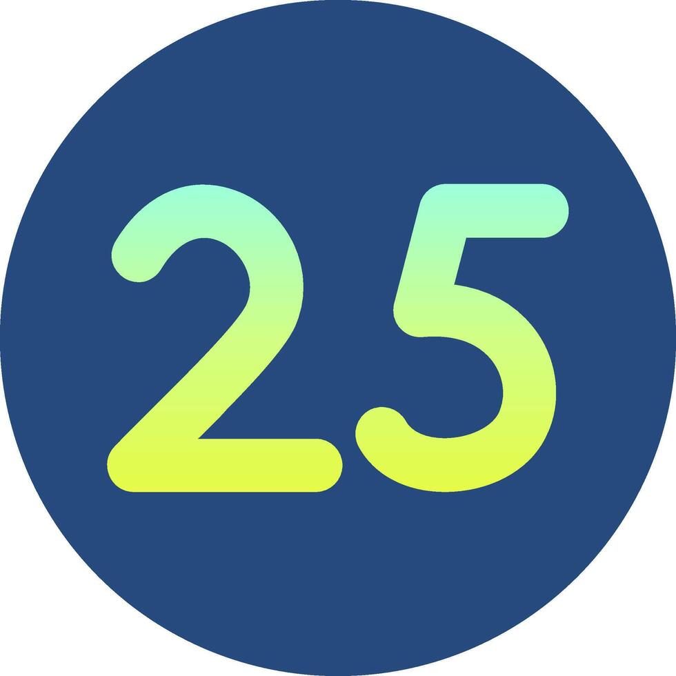 Twenty five Gradient Circle Icon vector