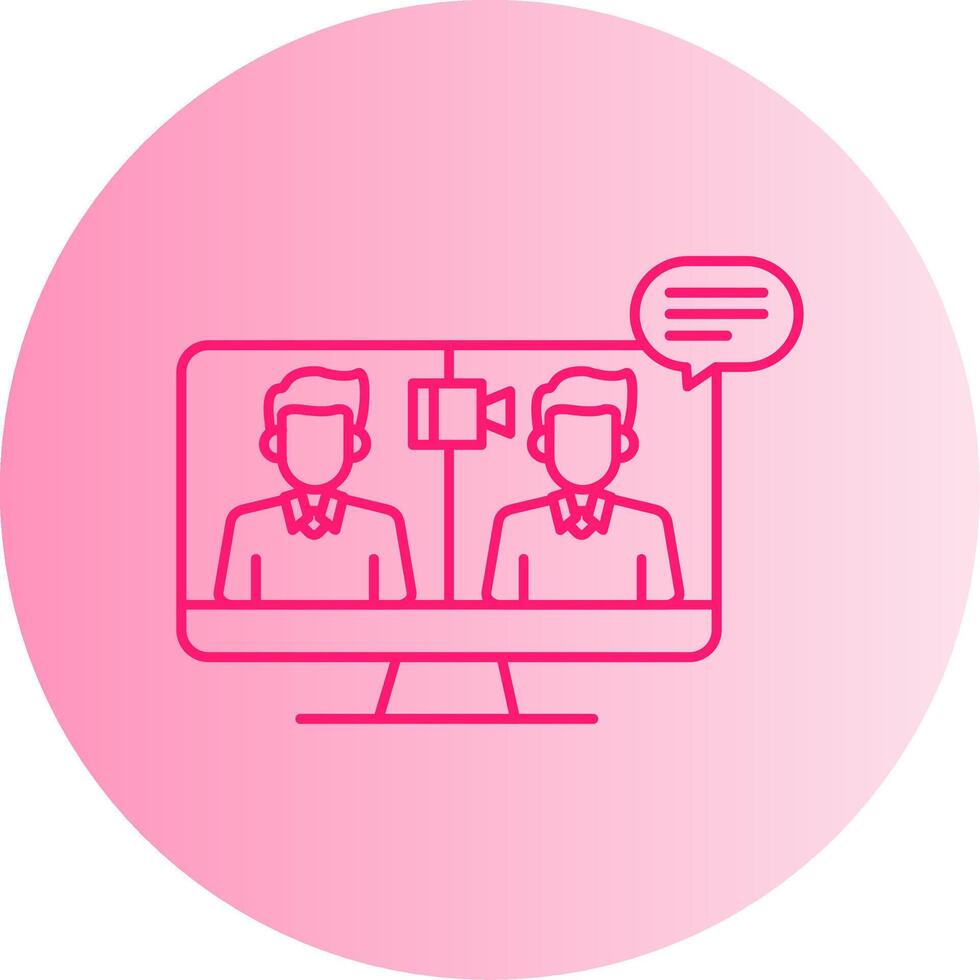 OnGradient Circle Conference Gradient Circle Icon vector