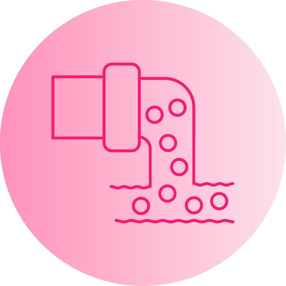 Sewage Gradient Circle Icon vector