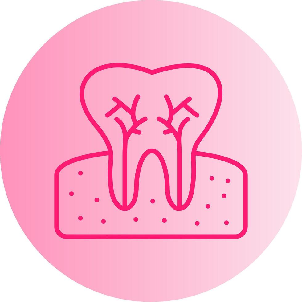 Tooth Gradient Circle Icon vector