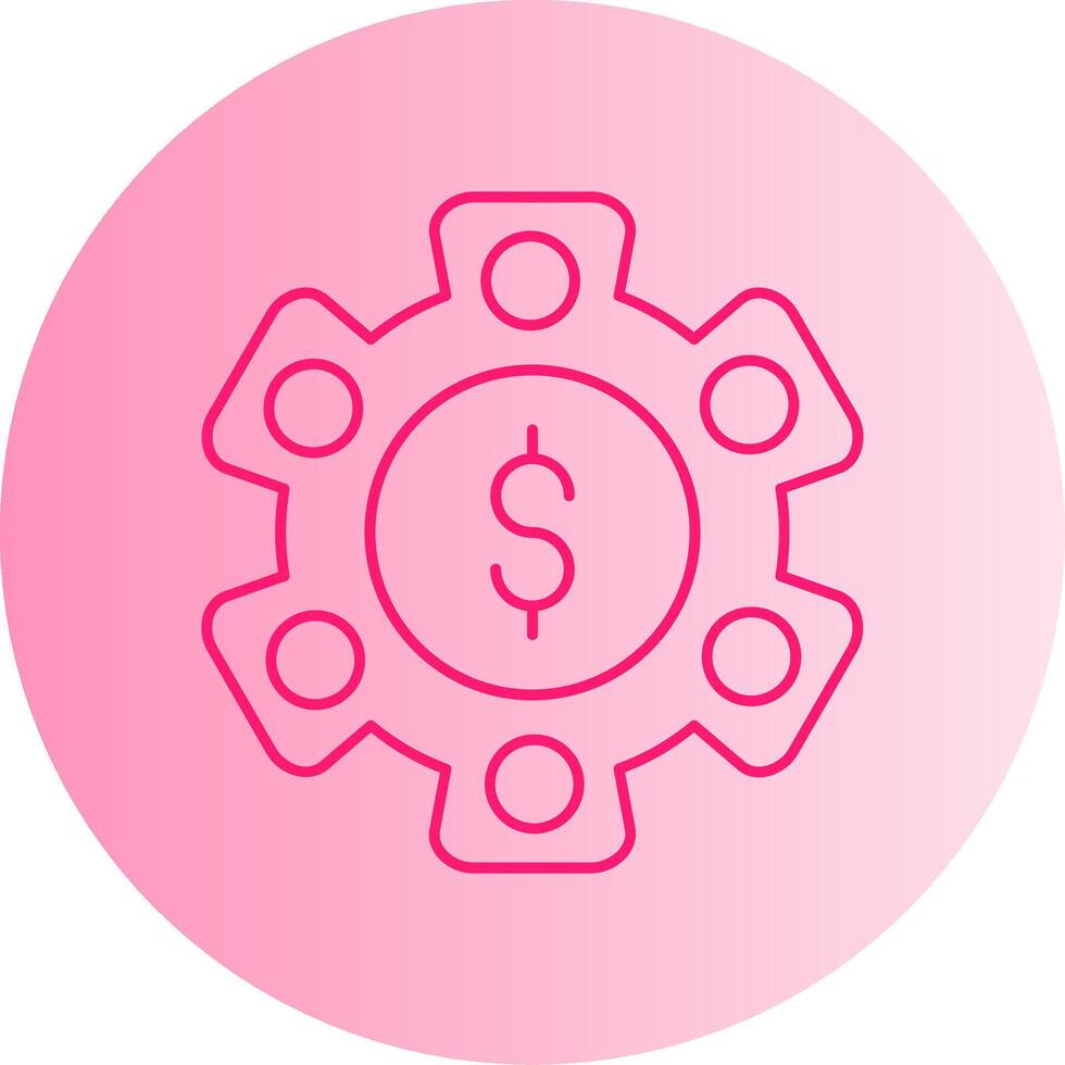 Asset Management Gradient Circle Icon vector