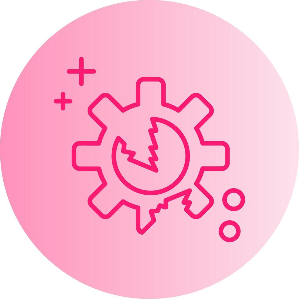 Disruption Gradient Circle Icon vector