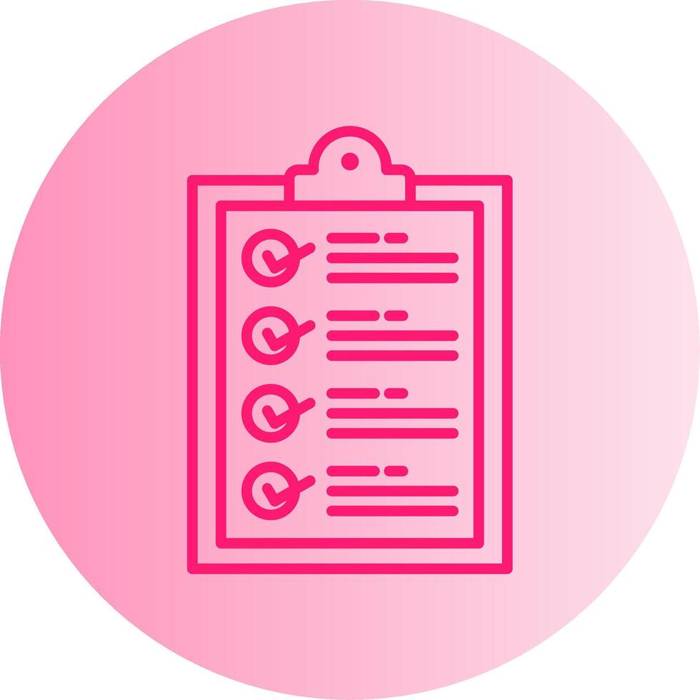 Checklist Gradient Circle Icon vector
