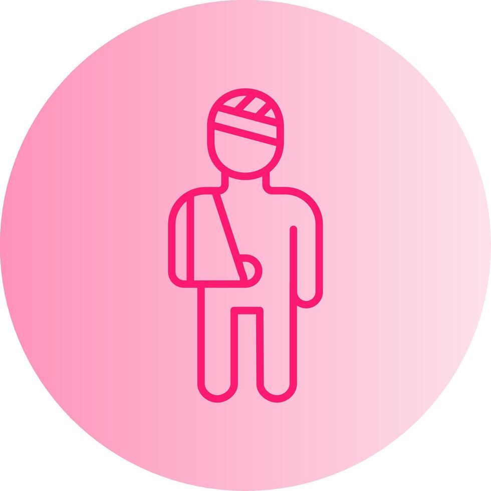 Injury Gradient Circle Icon vector