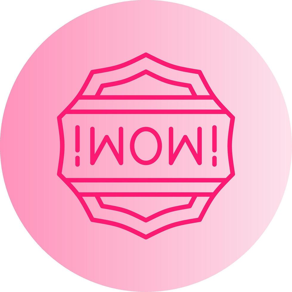 Wow Gradient Circle Icon vector