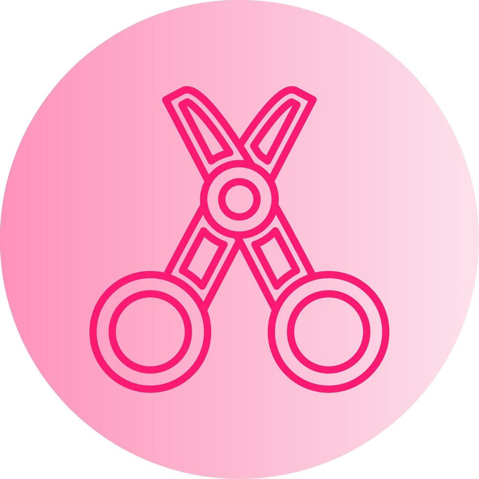 Tailor Gradient Circle Icon vector