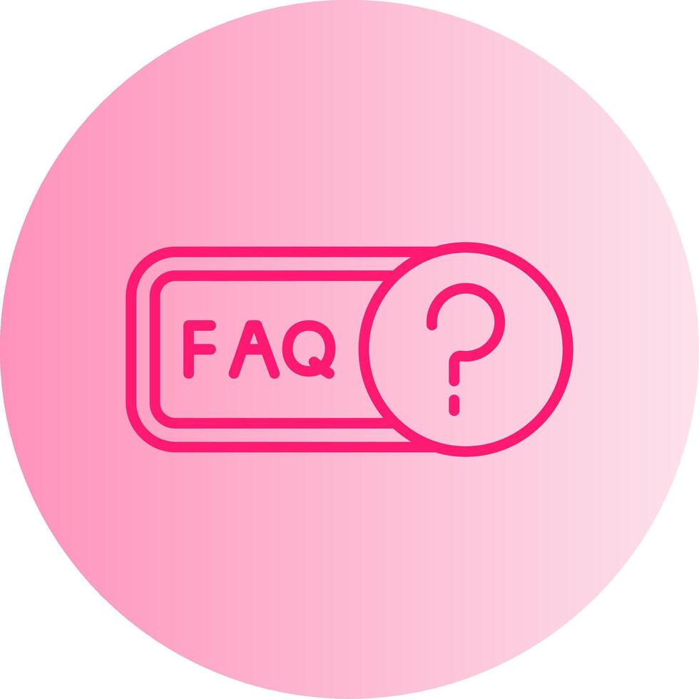 Faq Gradient Circle Icon vector