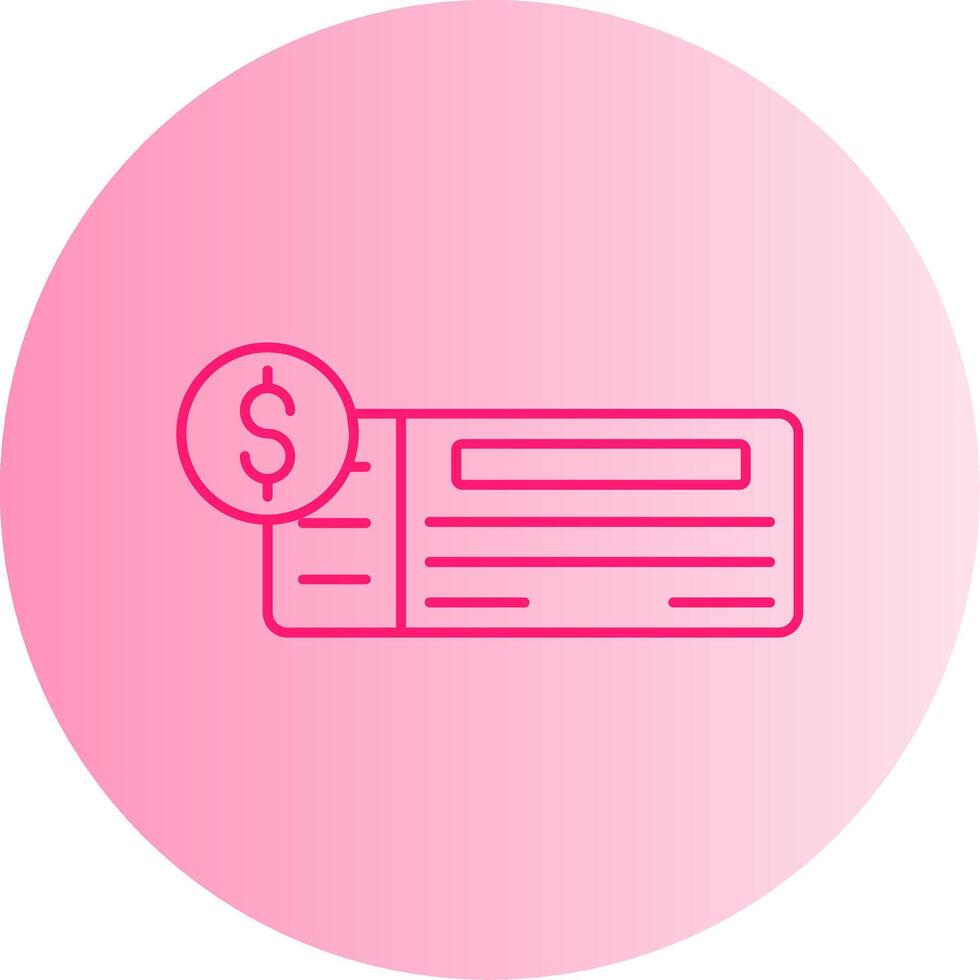 Checkbook Gradient Circle Icon vector