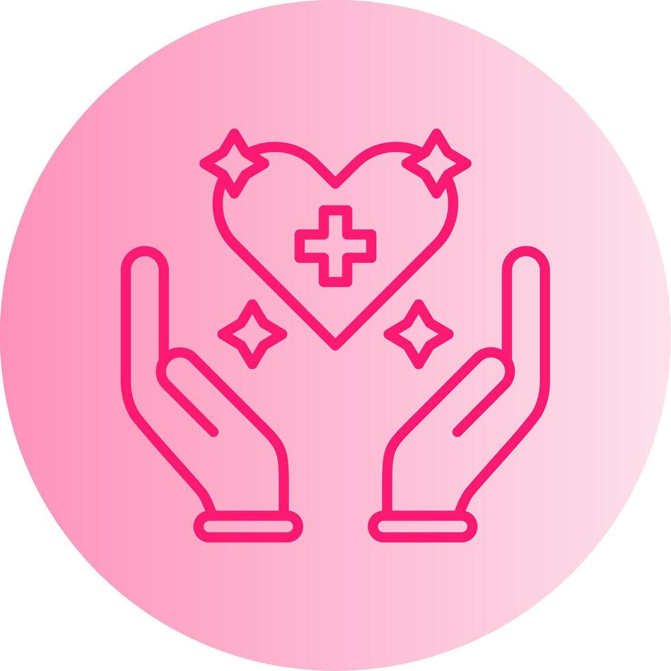 Self Consciousness Gradient Circle Icon vector
