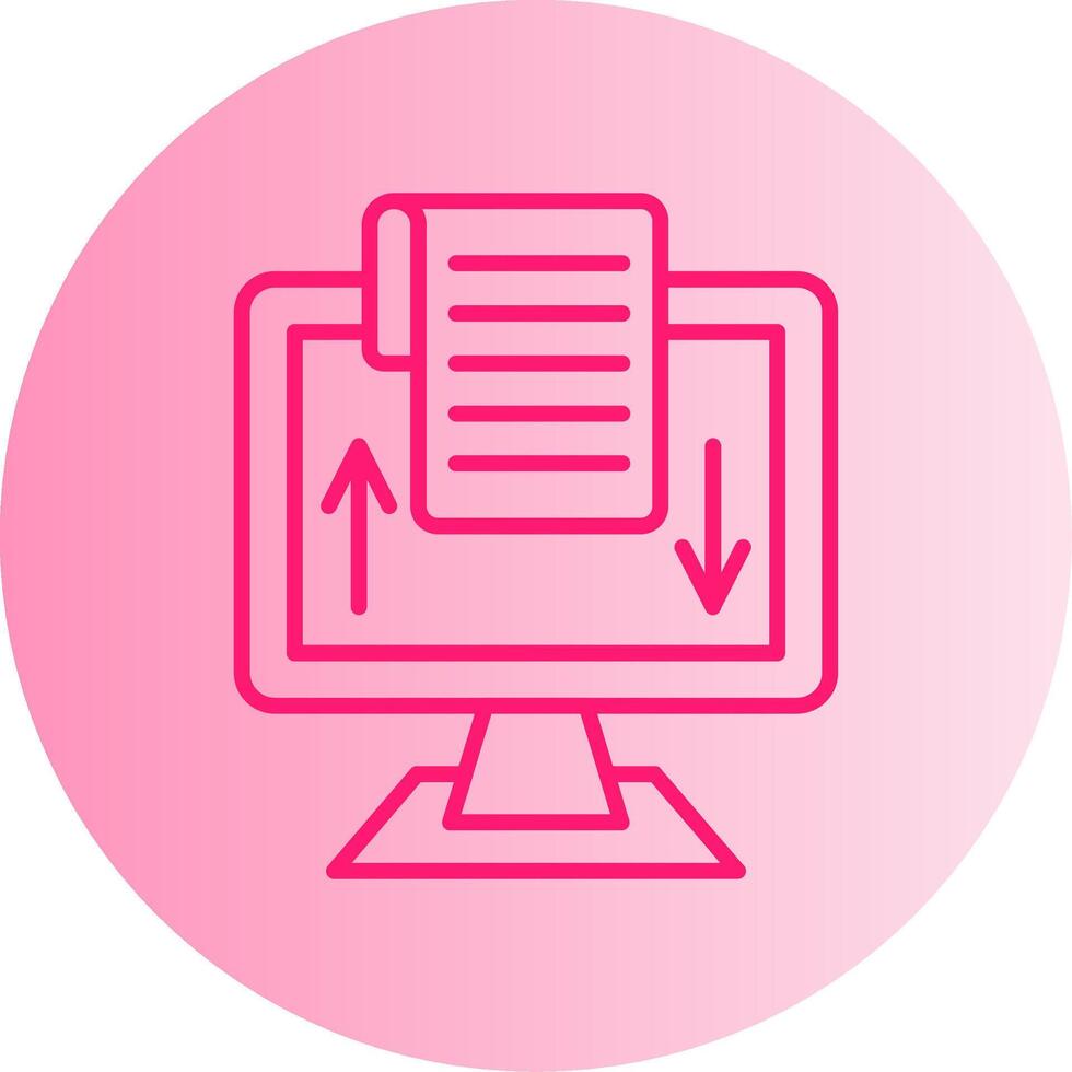 Digitalization Gradient Circle Icon vector
