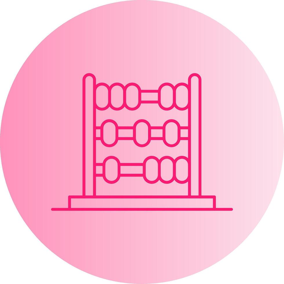 Abacus Gradient Circle Icon vector