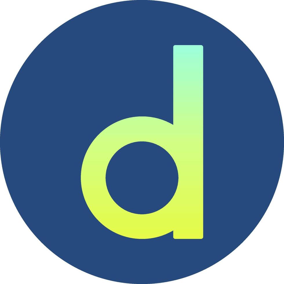 Small d Icon vector