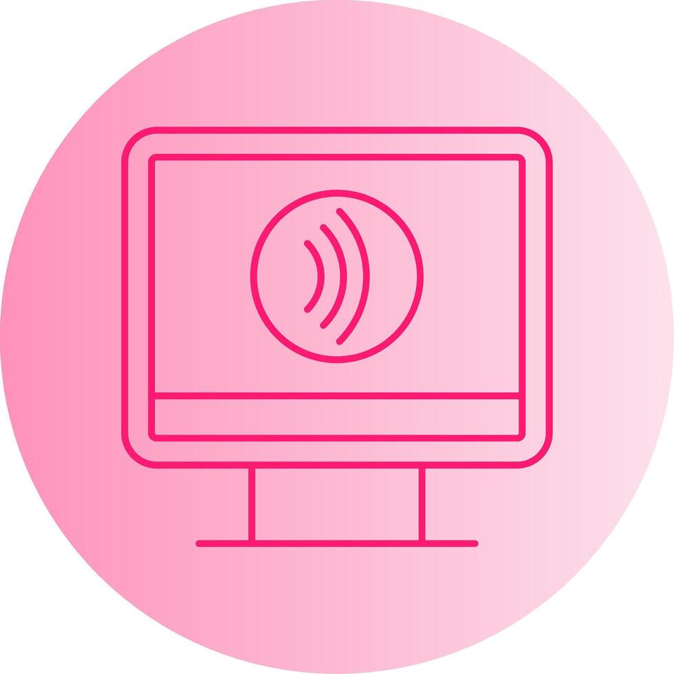 Tap To Pay Gradient Circle Icon vector