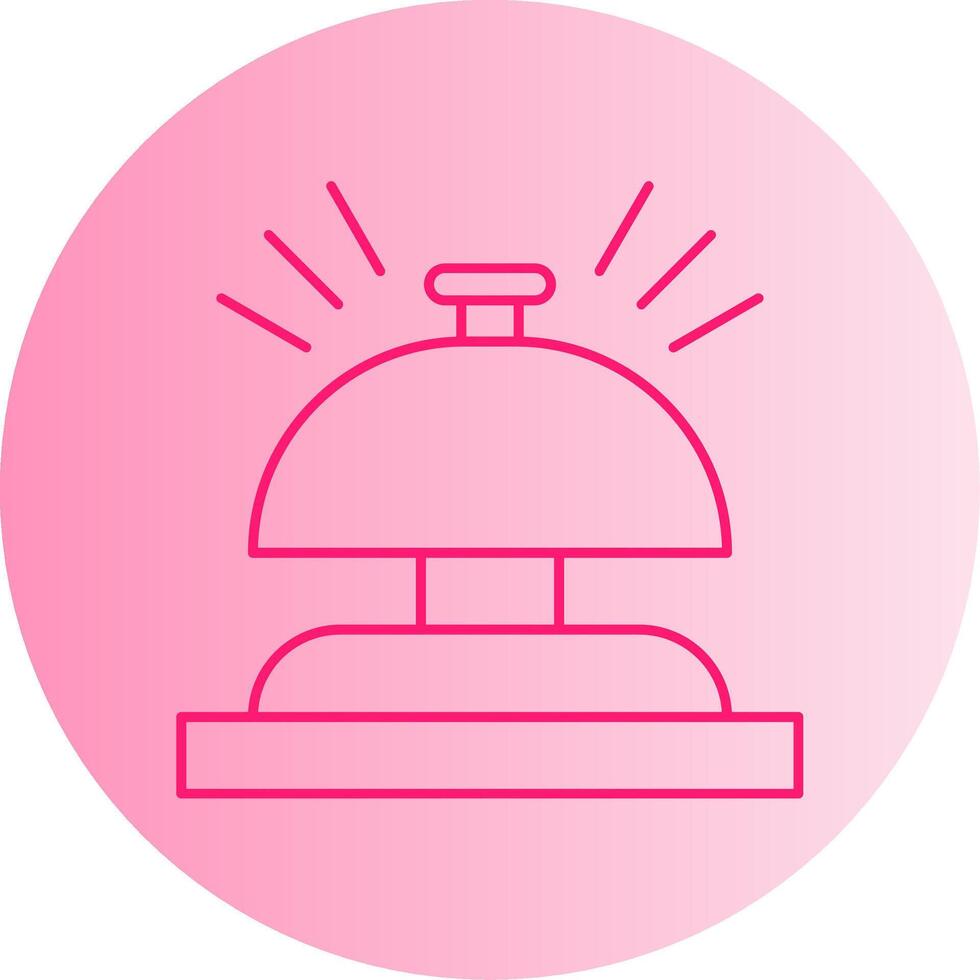 Desk Bell Gradient Circle Icon vector
