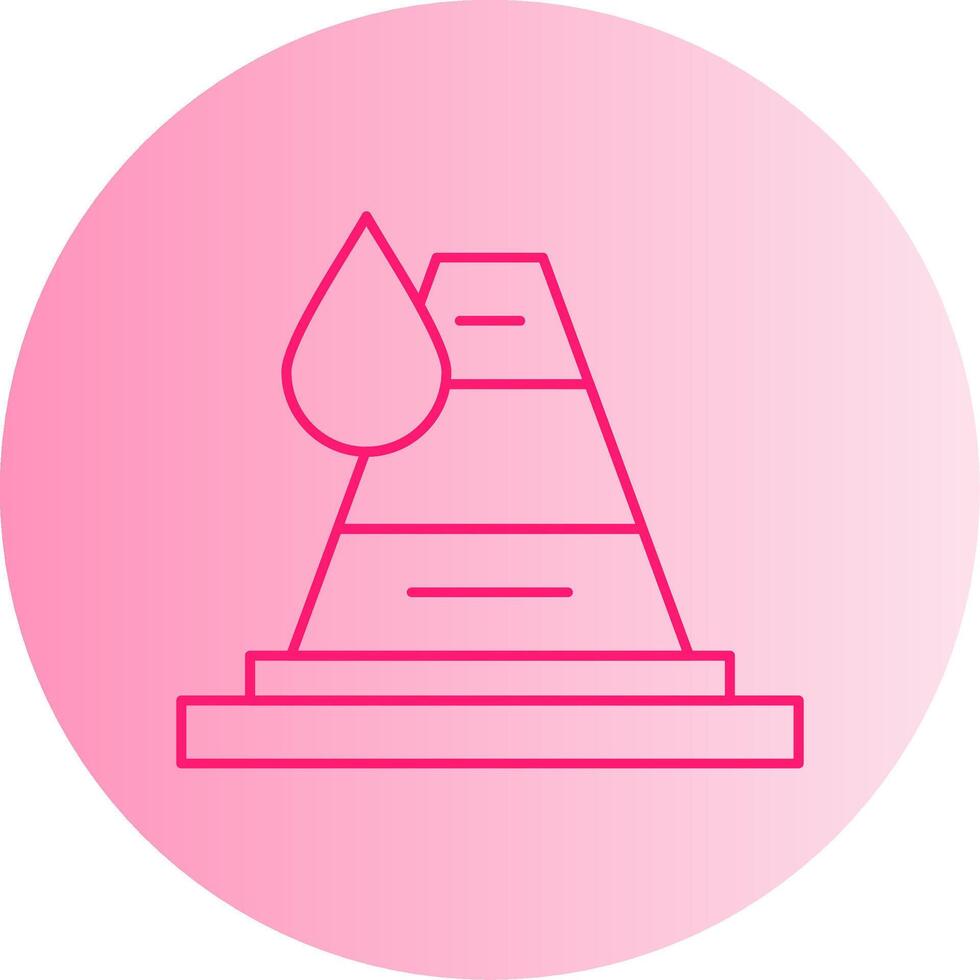 Traffic Cone Gradient Circle Icon vector