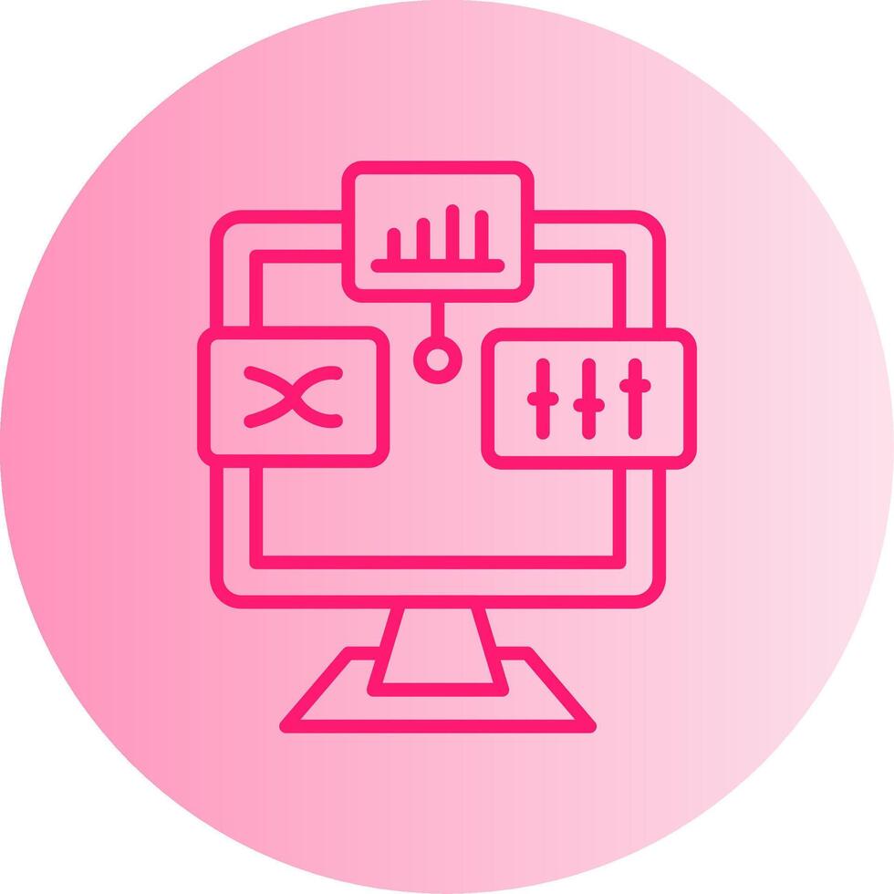Analysis Gradient Circle Icon vector