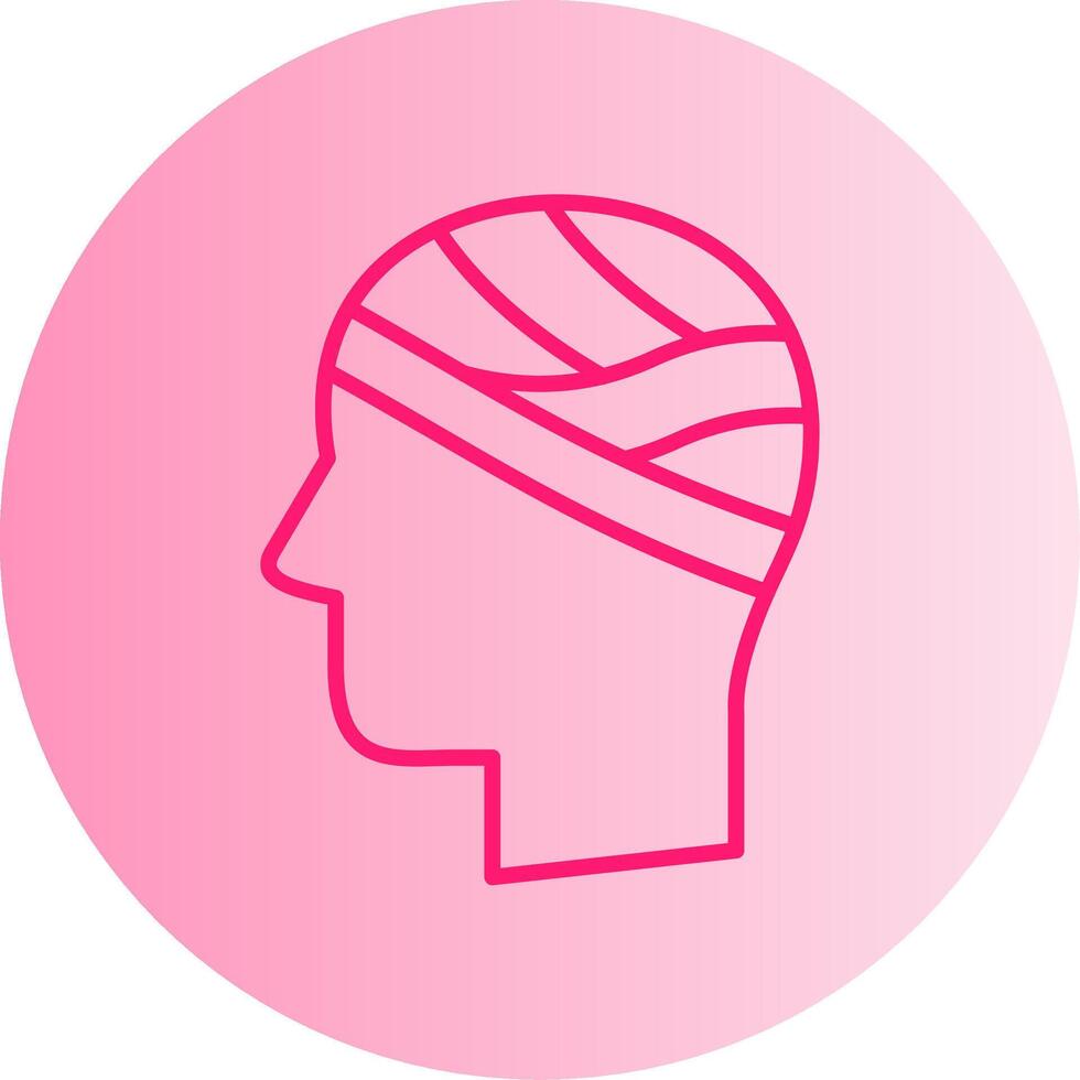 Head Gradient Circle Icon vector
