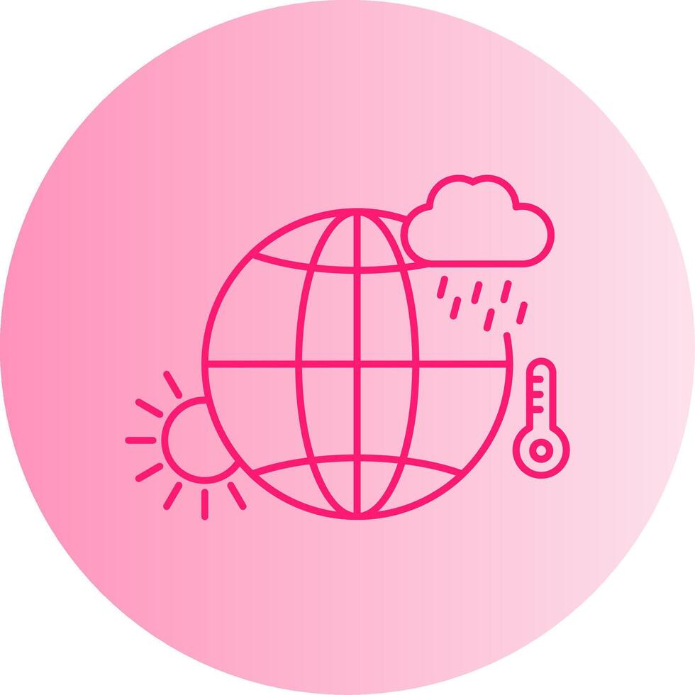 Climate Change Gradient Circle Icon vector