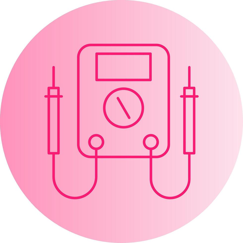 Multimeter Gradient Circle Icon vector