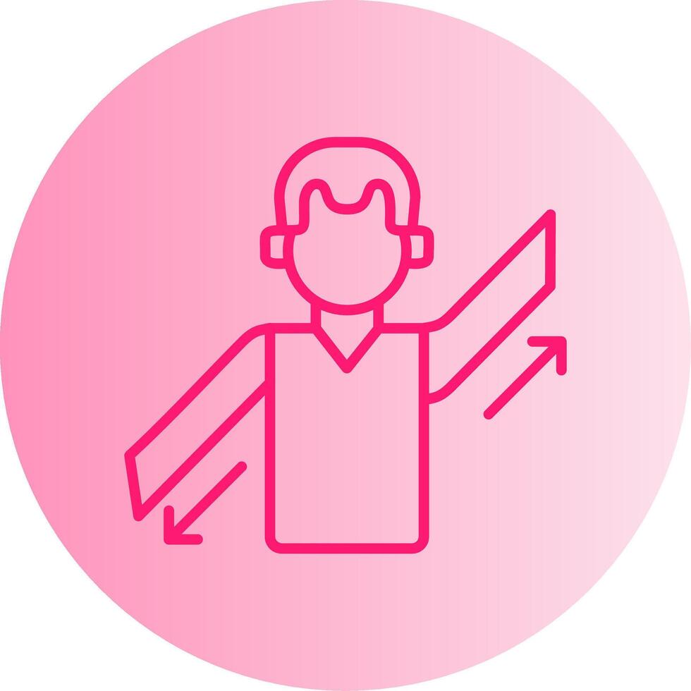 Parallel Arm Gradient Circle Icon vector