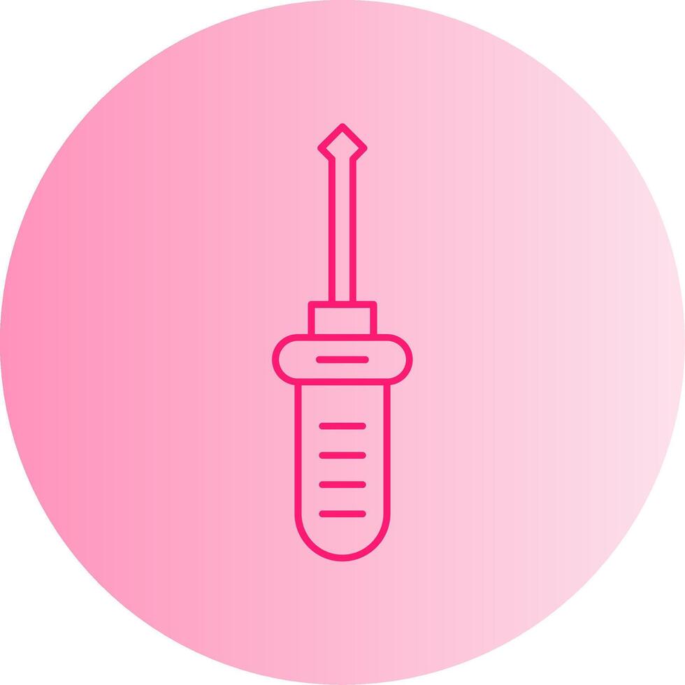 Screwdriver Gradient Circle Icon vector