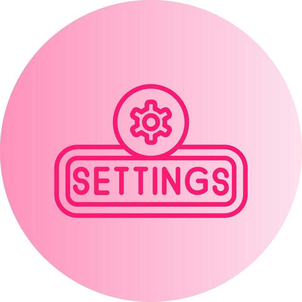 Setting Gradient Circle Icon vector