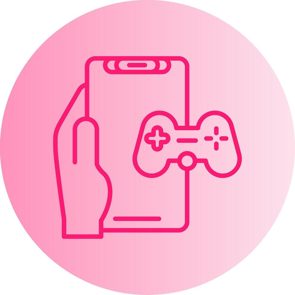 Gaming Gradient Circle Icon vector