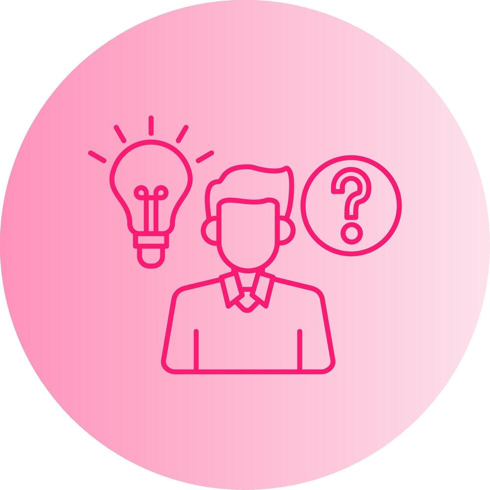 Curiosity Gradient Circle Icon vector