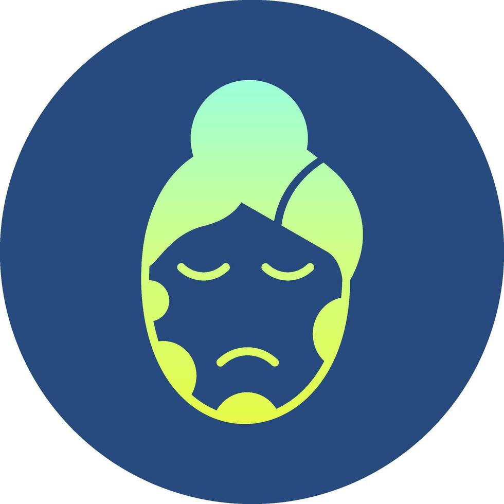 Rosacea Gradient Circle Icon vector