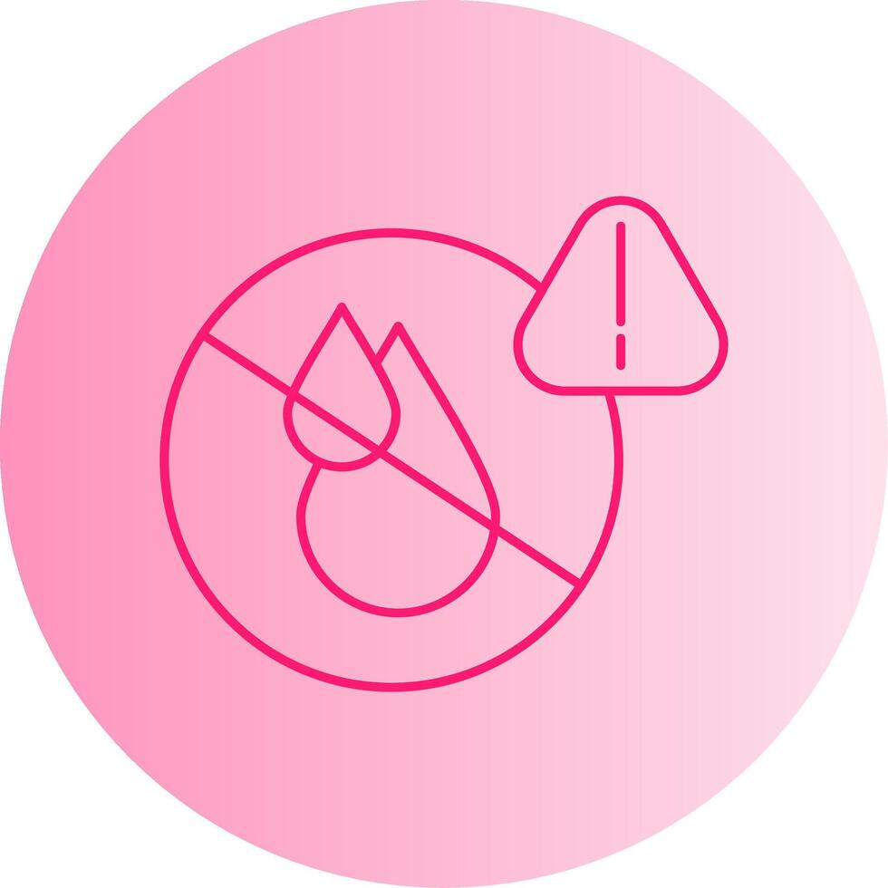 No Water Gradient Circle Icon vector