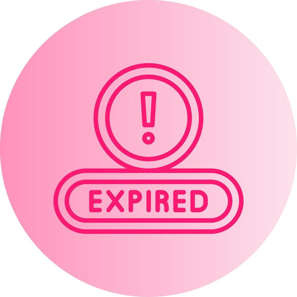Expired Gradient Circle Icon vector
