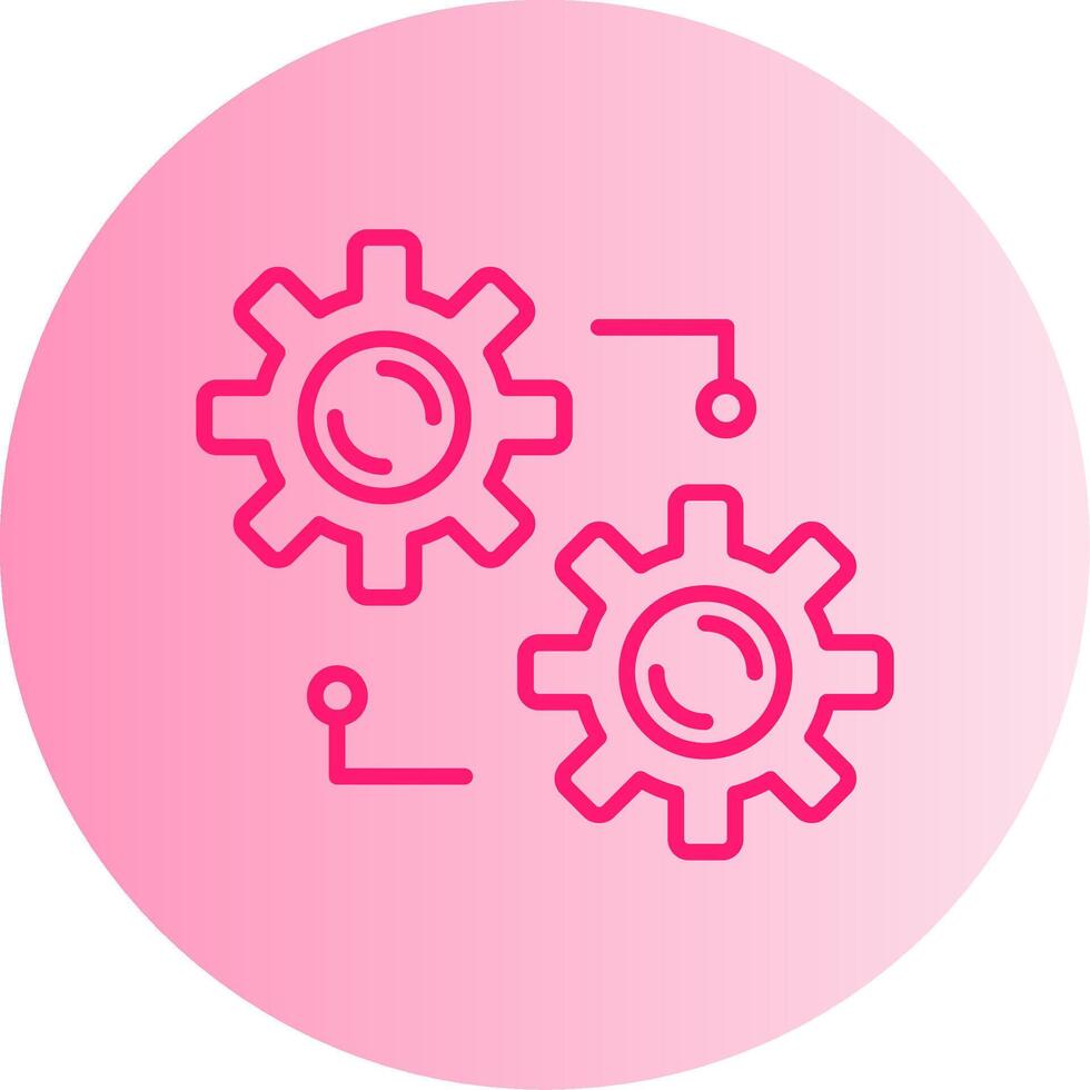 Integration Gradient Circle Icon vector