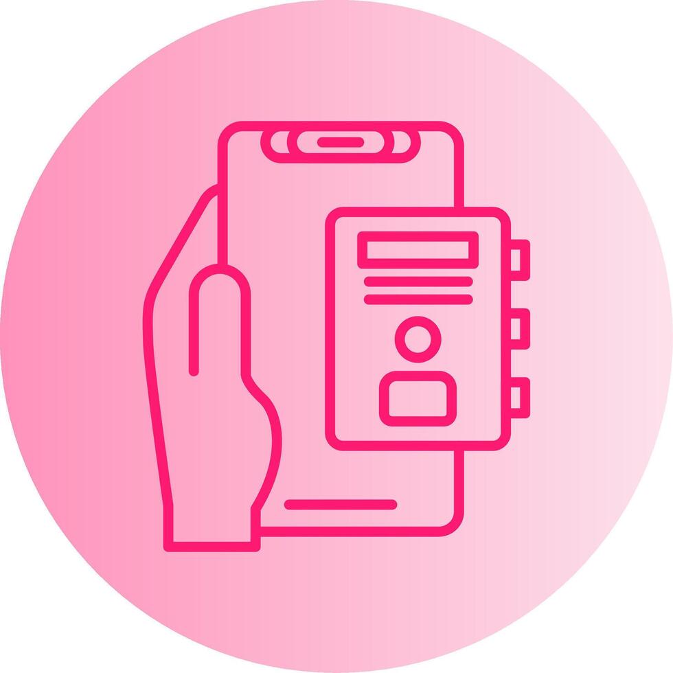 Contacts Gradient Circle Icon vector