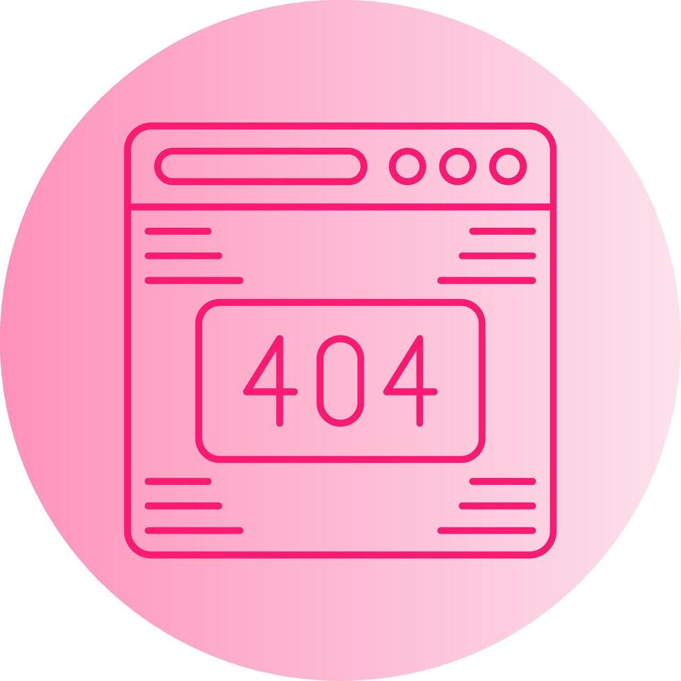 404 Error Gradient Circle Icon vector