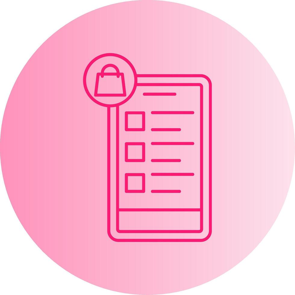 OnGradient Circle Shopping Wishlist Gradient Circle Icon vector