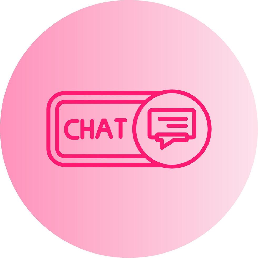 Chat Gradient Circle Icon vector