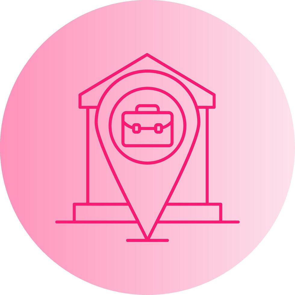 Remote Working Gradient Circle Icon vector